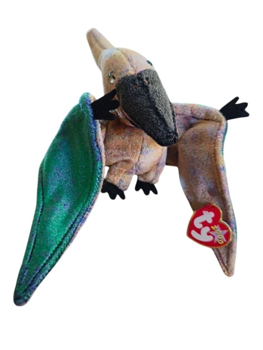Ty Beanie Baby Swoop The Pterodactyl 2000 Plush MWMT Dinosaur Retired DOB 02-24